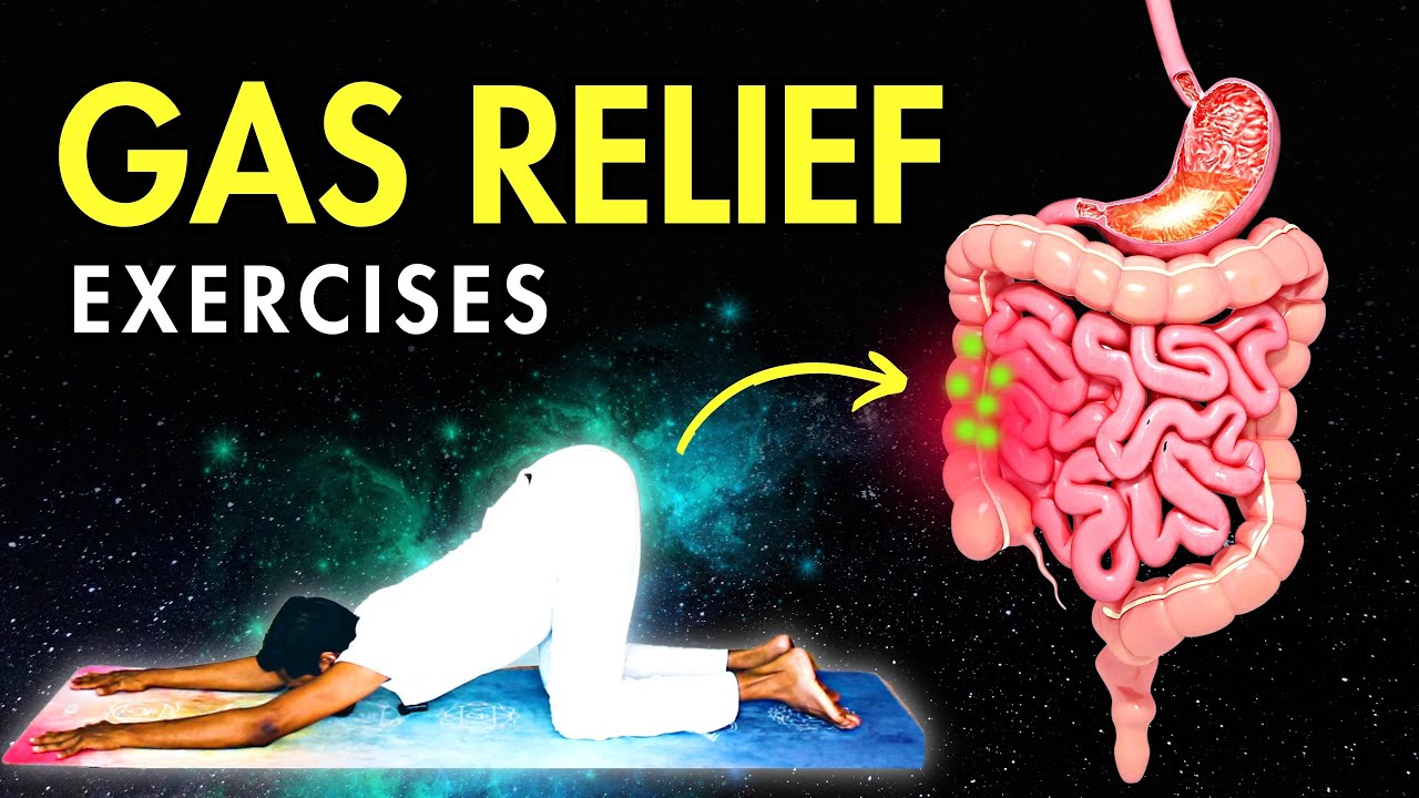 Gas Relief Exercises | How to Release Gas from Stomach #gasrelief 