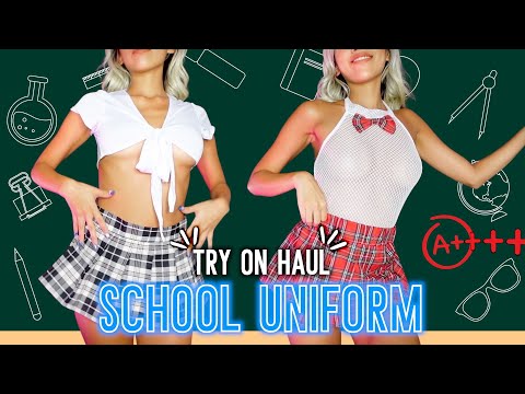 School Girl Costume  Mini Skirt Try on Haul (2022)