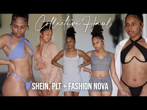 collective try on haul | sheın, plt, fashion nova | ıbtc friendly  | bikinis, dresses, loungewear..