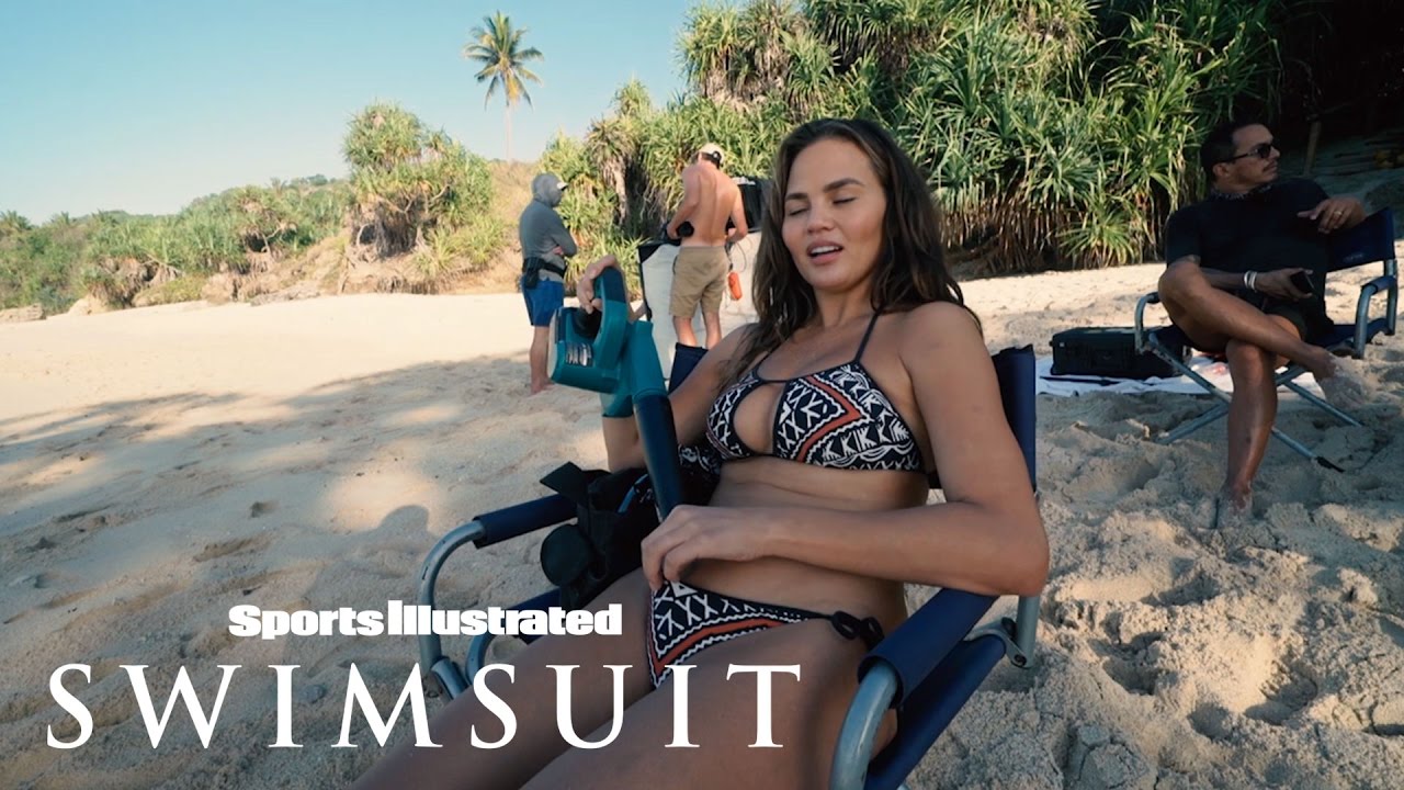 Chrissy Teigen Shows Off Her Bikini Bottoms' 'Sand Cleaner' | Sports Illustrated Swimsuit
