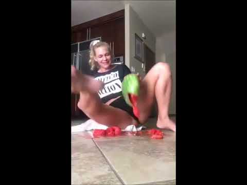 Phoenix Marie crushing Watermelon with her legs 