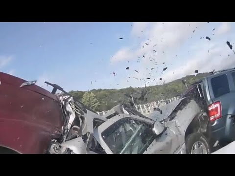 Dramatic car crash caught on camera