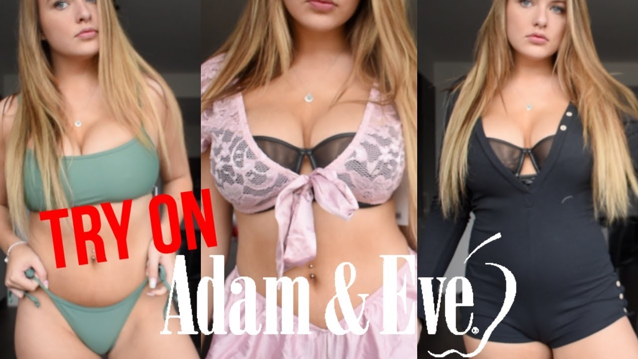 ADAM & EVE LINGERIE TRY ON HAUL! lol love this