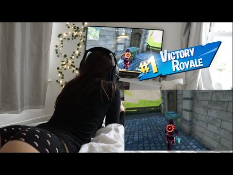 ASMR Girlfriend plays Fortnite with you roleplay!  (I ACTUALLY WON!!!)
