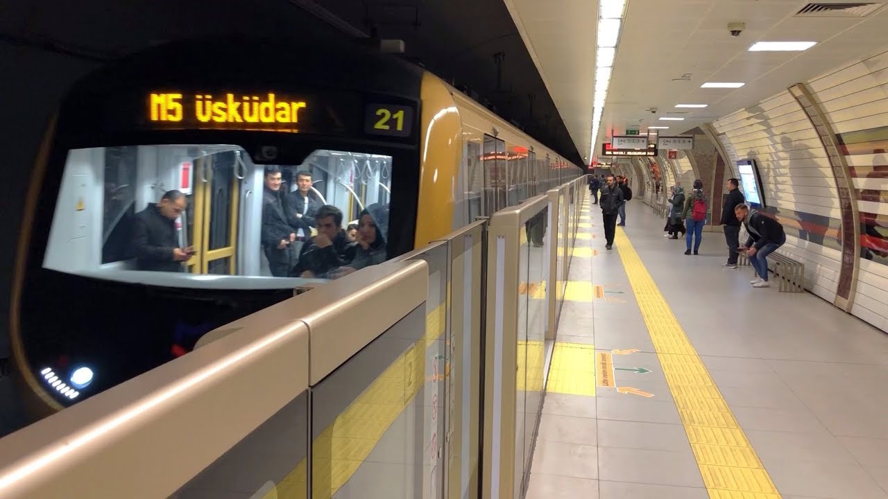 Modern Subway Line in Istanbul   Driverless Metro Ride