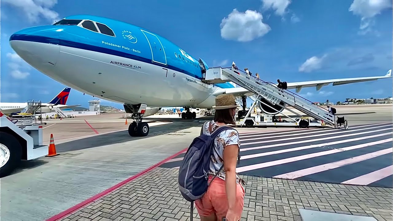 ???????? Sint Maarten SXM to Amsterdam Schiphol AMS ???????? KLM Airbus A330 via Curaçao FULL FLIGHT REPORT