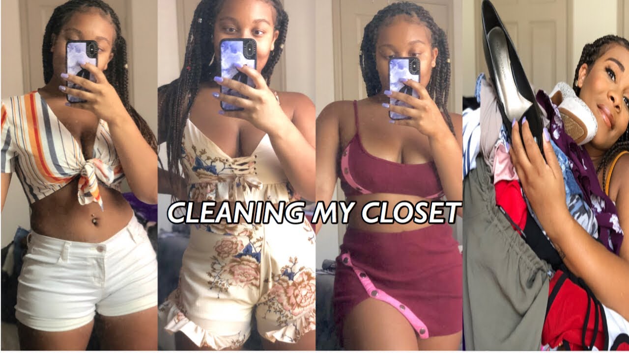 tryıng on my clothes| cleanıng my closet 2019