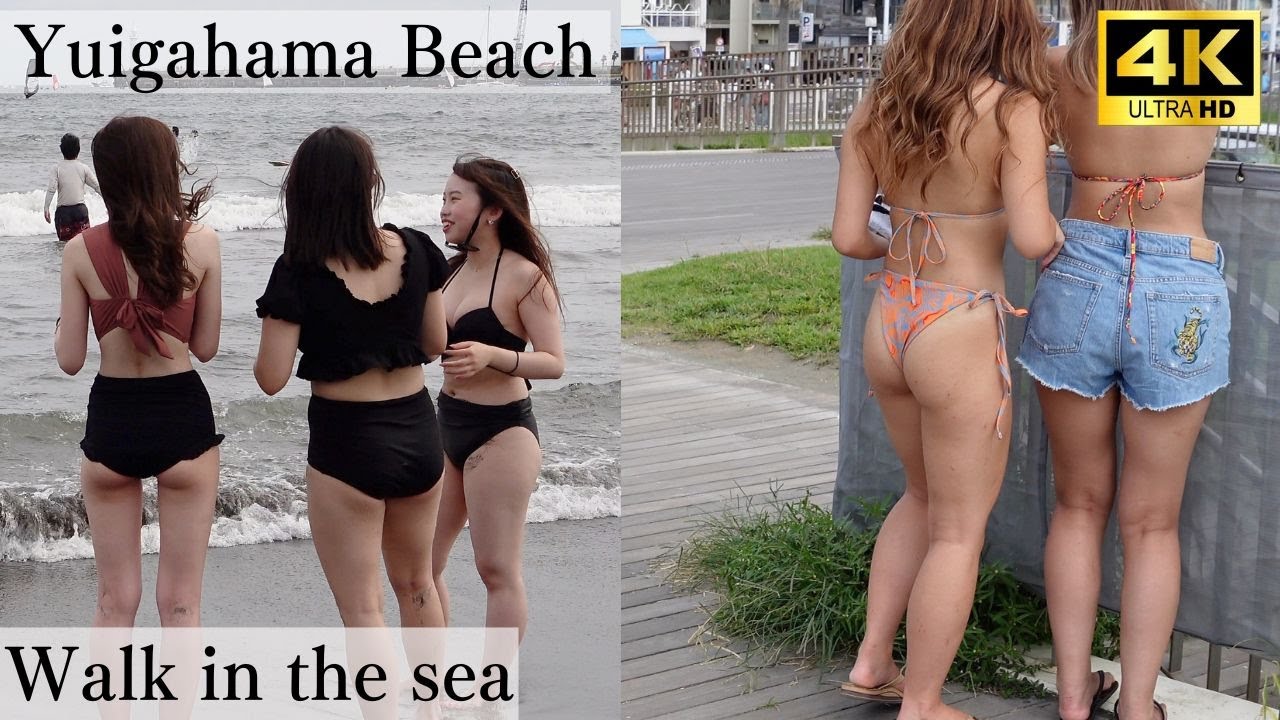 【4K 海】YUİGAHAMA BEACH/ENOSHİMA【由比ヶ浜と江ノ島の海を散歩】