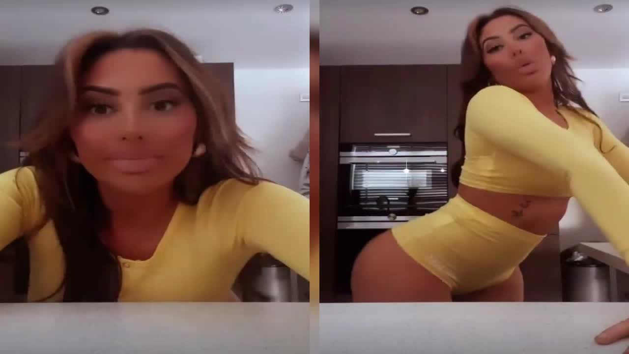 chloe ferry shows off her curves as she twerks for the camera modelling her hot new nightwear