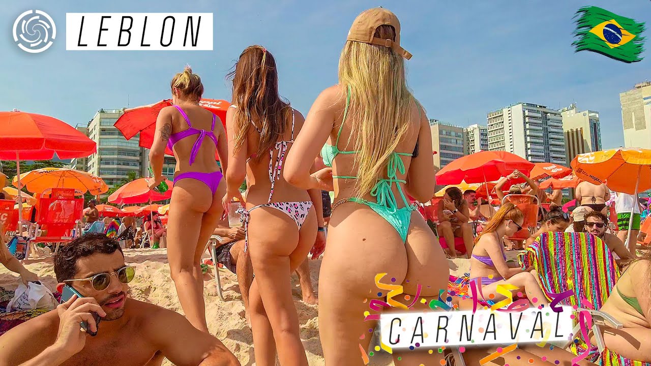  LEBLON BEACH CARNAVAL | RİO DE JANEİRO, BRAZİL 2023 【 4K UHD 】