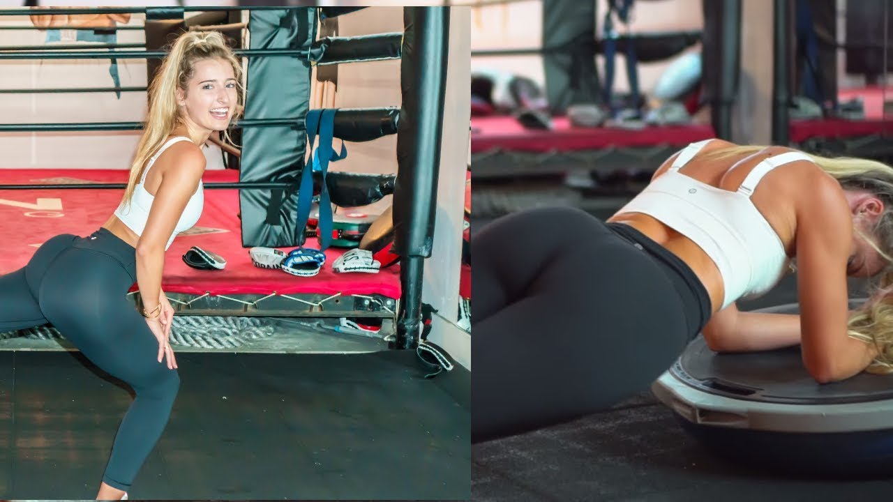 Model Workout for small waist  and round booty w Jilissa Zoltko - Stability bosu ball cardio workout
