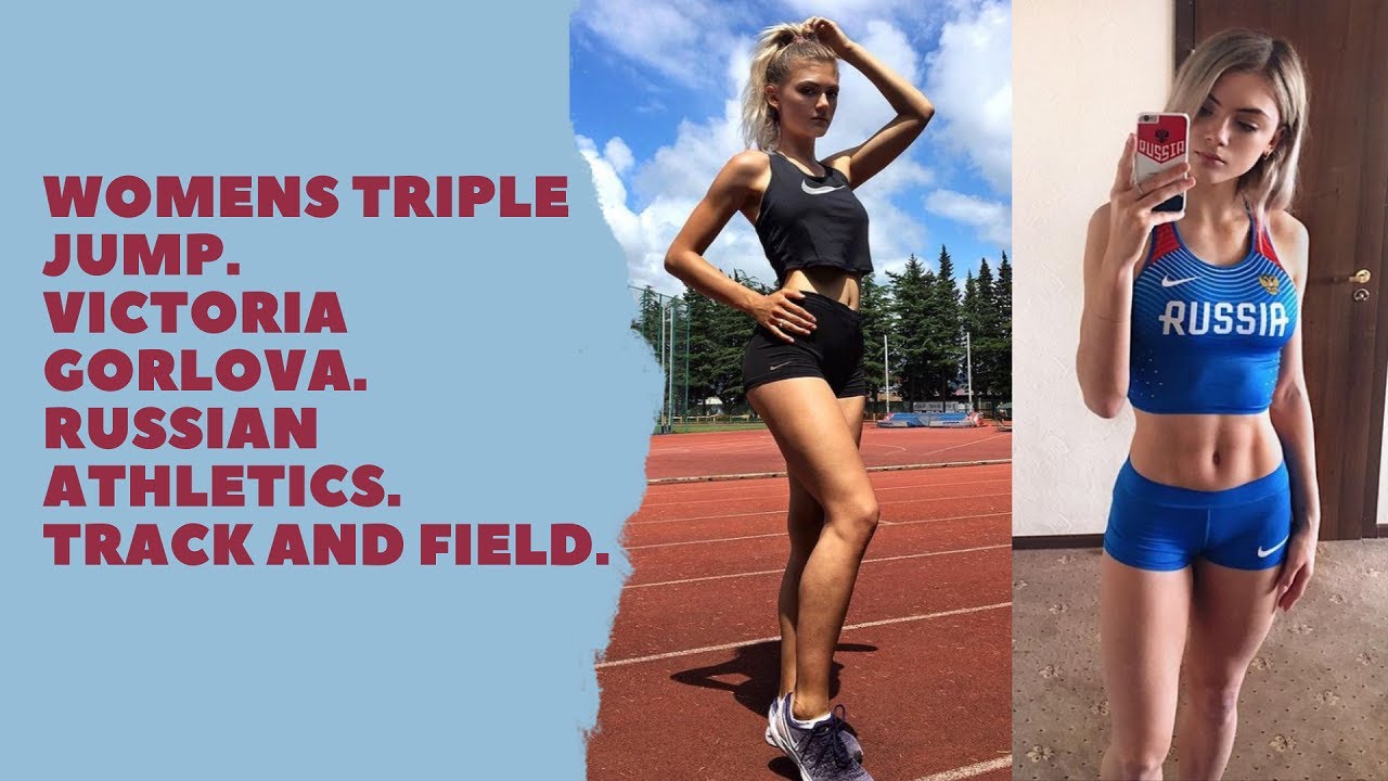 Womens Triple Jump. Victoria Gorlova. Russian Athletics. Track and field.