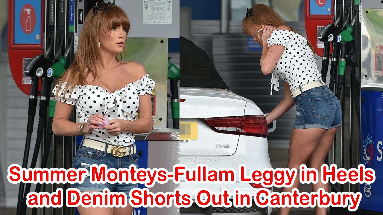 SUMMER MONTEYS-FULLAM LEGGY İN HEELS AND DENİM SHORTS OUT İN CANTERBURY
