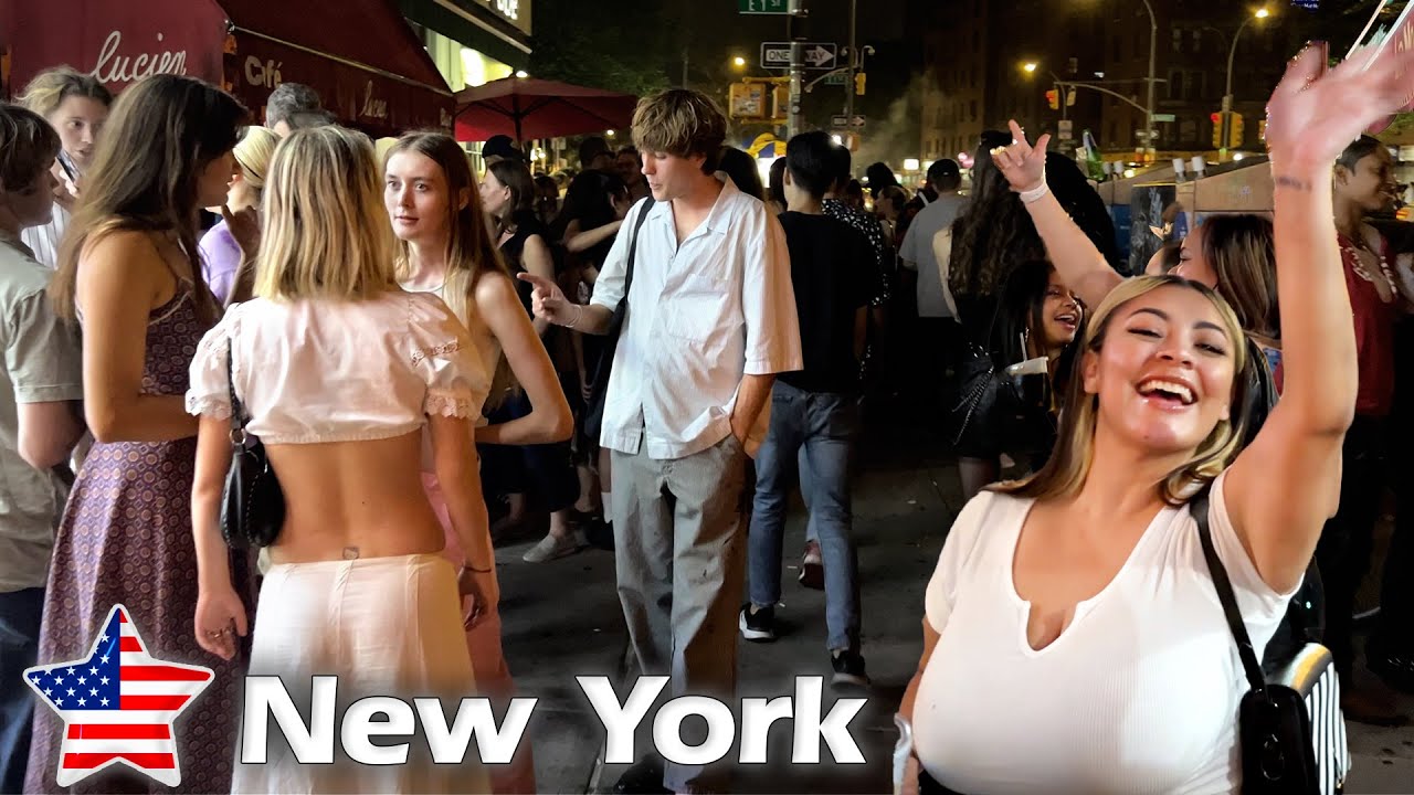  NEW YORK NIGHTLIFE DISTRICTS TOUR : BUSIEST SPOTS: Best Places to Visit ▶ FULL WALK