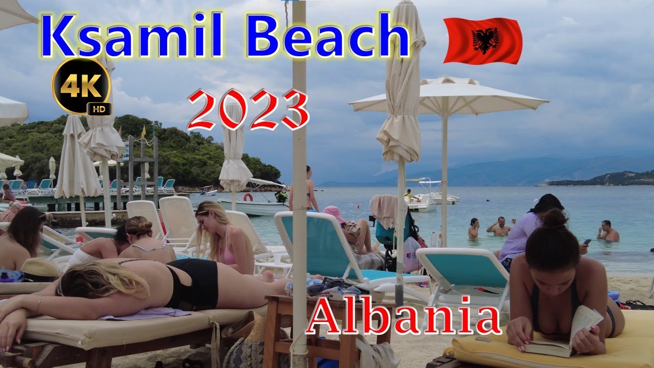 Beautiful Ksamil Walk Beach 'Town 4K Albania 2023