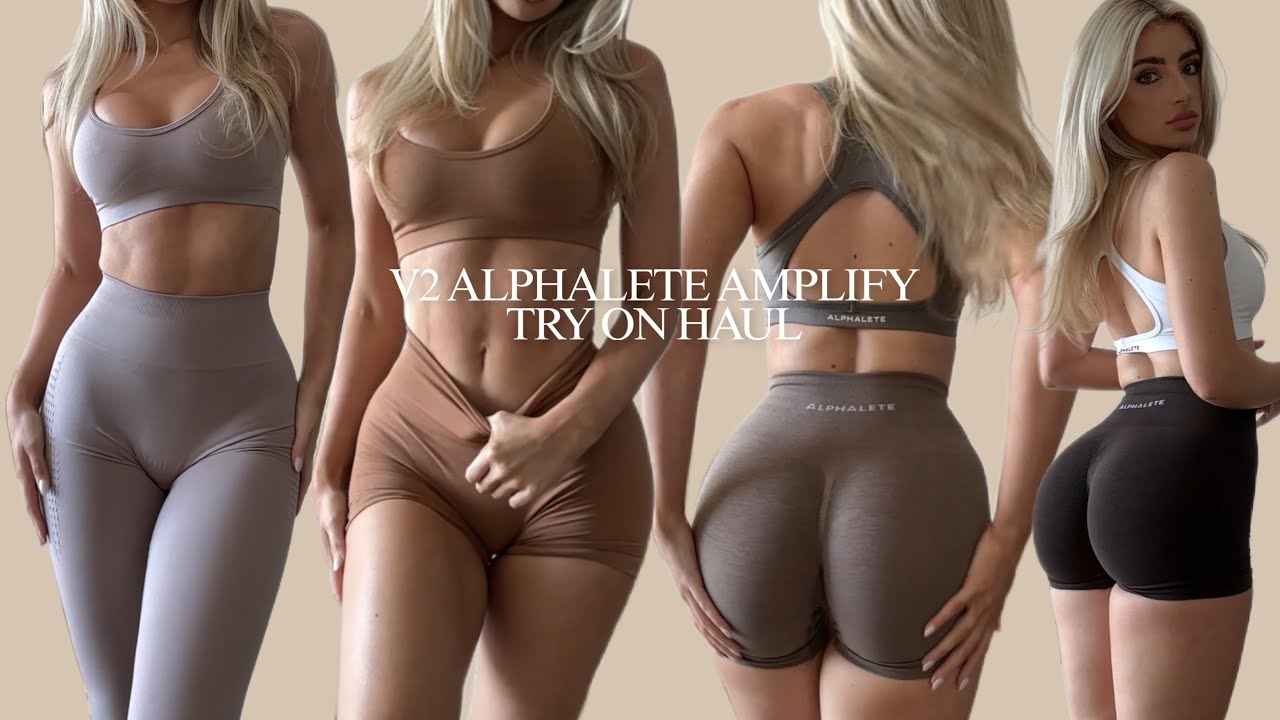 ALPHALETE AMPLIFY V2 CONTOUR TRY ON HAUL | September 2023 | shorts, leggings, sports bra, joggers