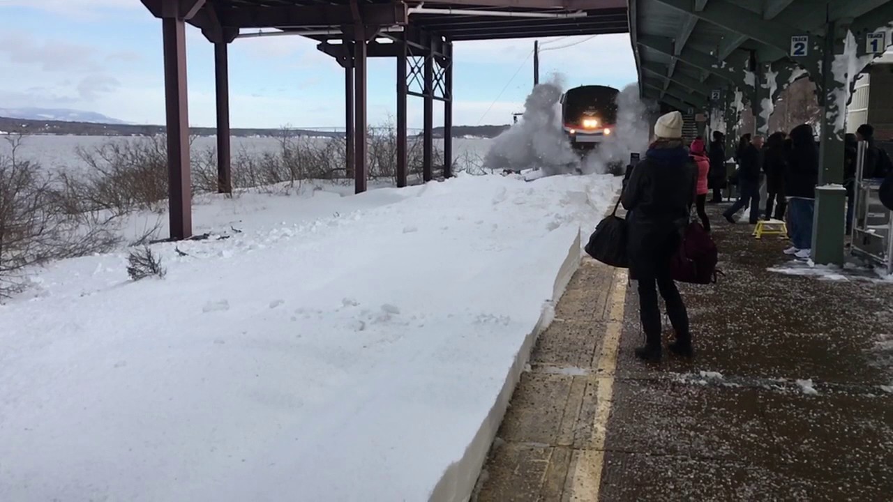 Amtrak Snow-mo Collision