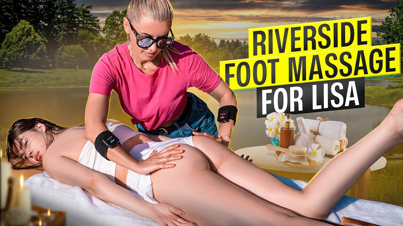FALL GIFT | ASMR RELAXING FOOT AND LEG MASSAGE BY RIVER FOR BEAUTIFUL LISA