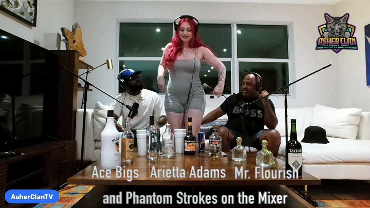 Adult star Podcast with Arietta Adams hosted by MrFlourish and Ace Bigs  podcast  asherclantv