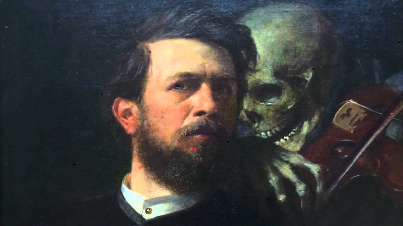 Böcklin'in 'Keman Çalan Ölümlü' Otoportresi (Self-Portrait with Death Playing the Fiddle) (Sanat)