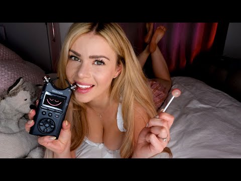 ASMR UP CLOSE  RAW | Brain-Tingling Mouth Sounds  Binaural Triggers with Tascam