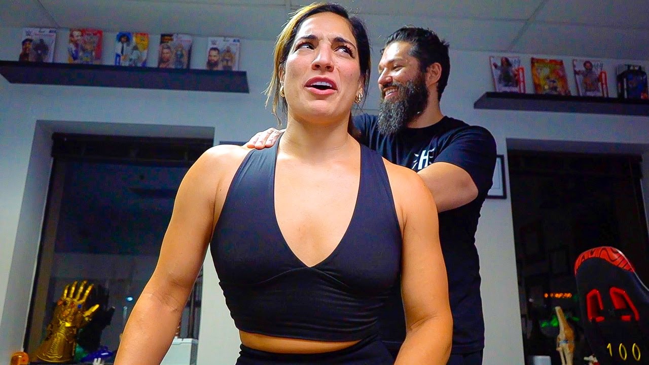 WWE Superstar RAQUEL gets Shoulder Pain RUBBED OUT by Naprapath