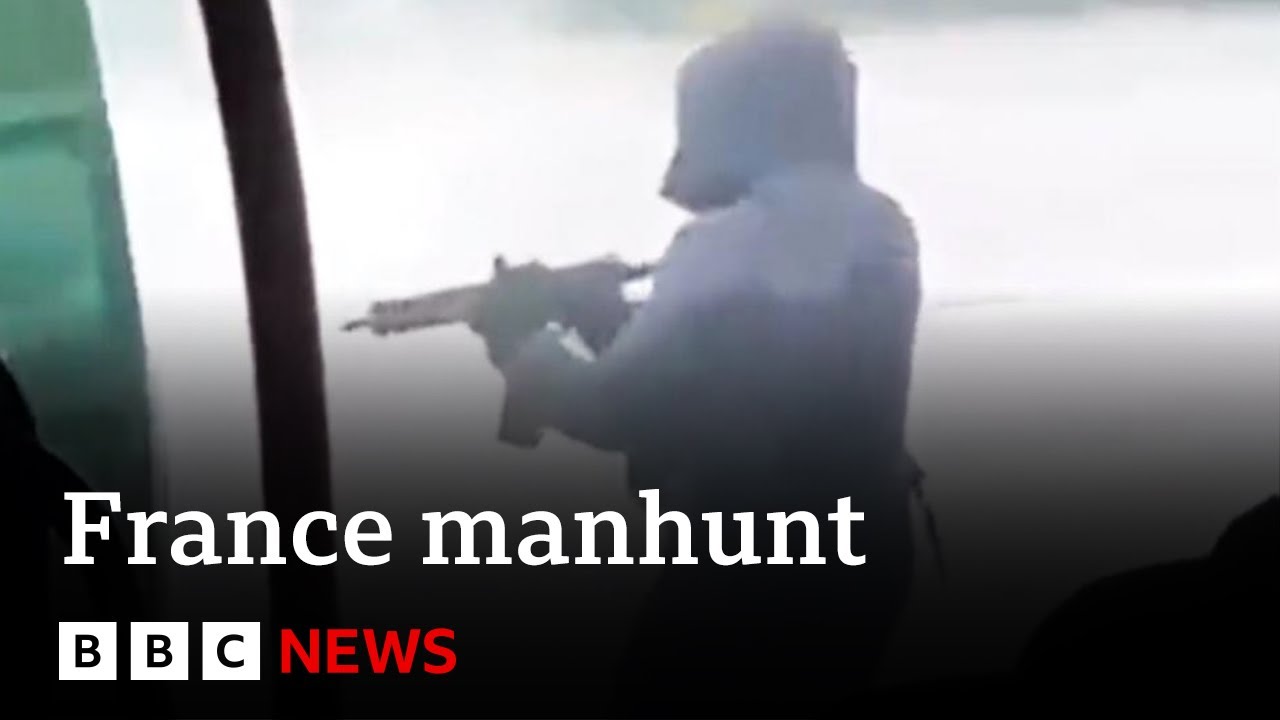 France manhunt: cameras record brutal ambush as 'drug boss' freed and guards shot dead 