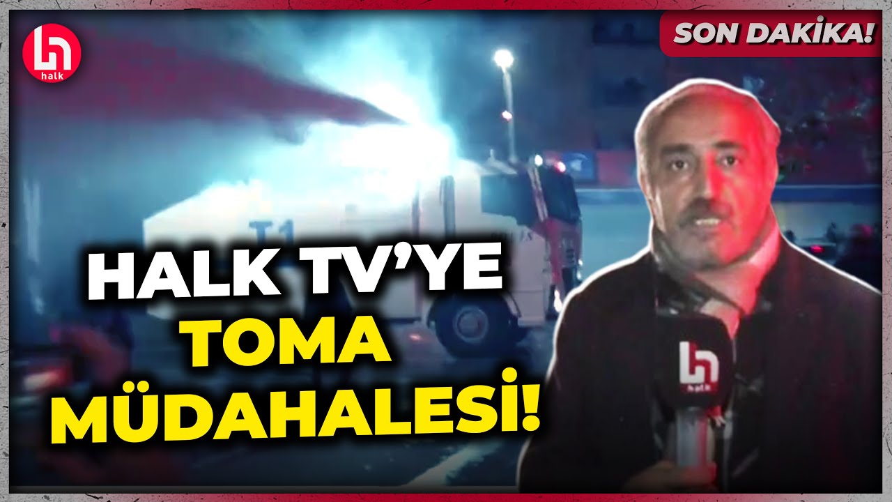 Halk TV'ye TOMA müdahalesi! Ferit Demir tazyikli suya maruz kaldı! İşte o anlar!