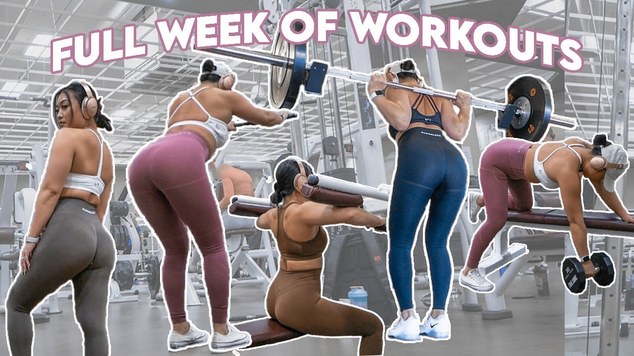 naomi kong,FULL WEEK OF WORKOUTS | 4 Day Gym Routine/Workout Split