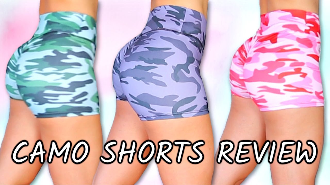 HIGH WAIST CAMO SHORTS With booty plum! // Aliexpress Iwuparty