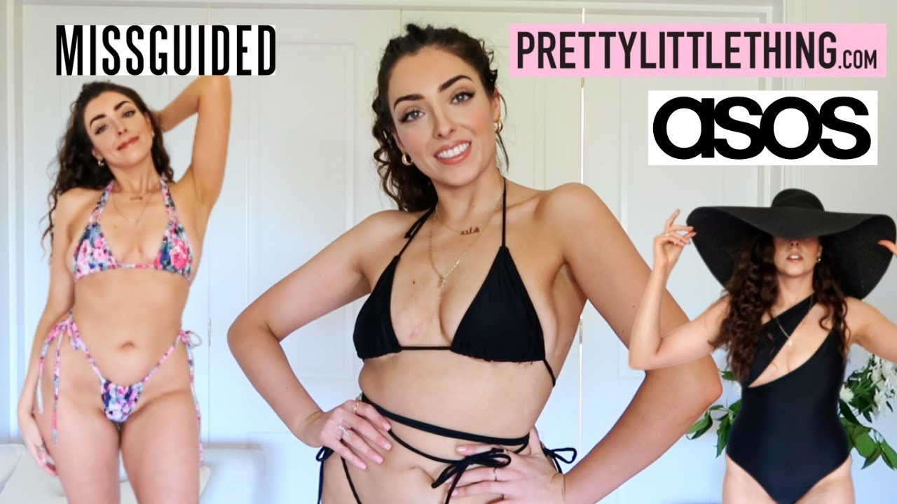 HUGE SWIMWEAR HAUL TRY ON - PRETTY LITTLE THING, ASOS + MISSGUIDED