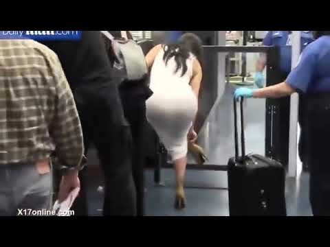 Kim Kardashian ass attack at airport