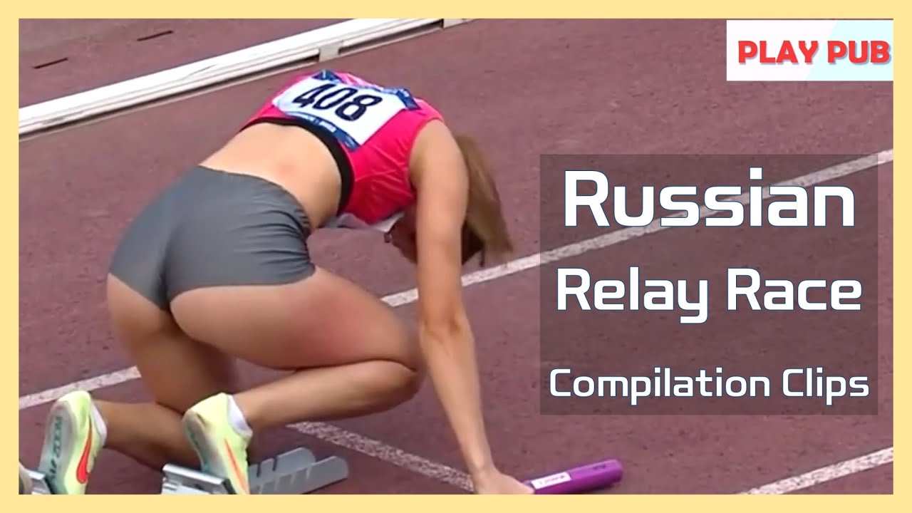 Sports Highlight * Russian Relay race Compilation * 100mX4 / 400mX4