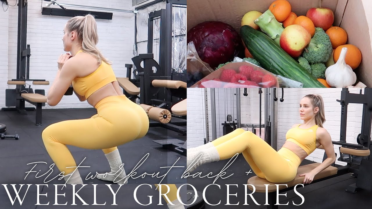 MY WEEKLY GROCERIES FOR GUT HEALTH, NEW GYMSHARK  MY FİRST WORKOUT İN 2 MONTHS!