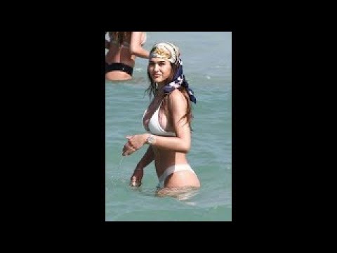 Amelia Gray Hamlin Slays In A Hot White Bikini On The Beach In Miami