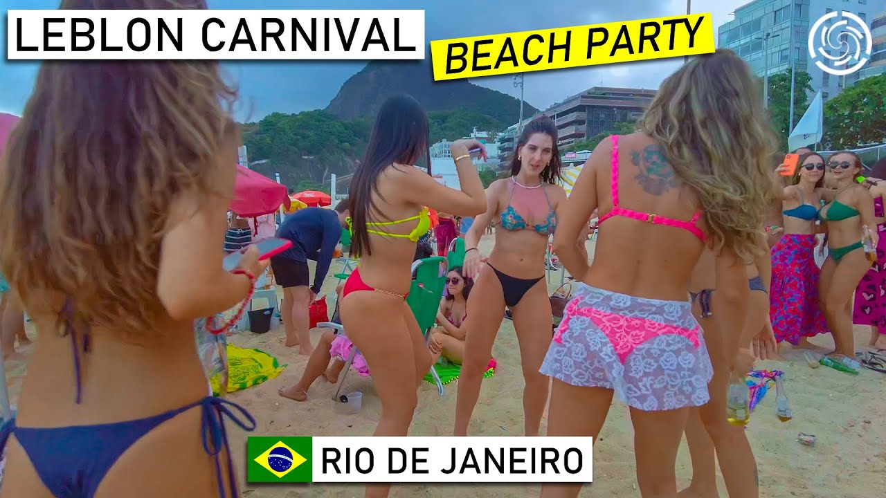  carnival party at leblon beach, rio de janeiro | the best ın the world | brazil feb 2022 【4k】