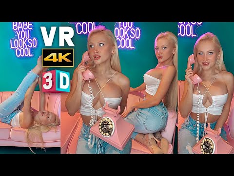 [VR 3D 4K] YesBabyLisa - WHITE MICRO MINI TOP ON THE SOFA