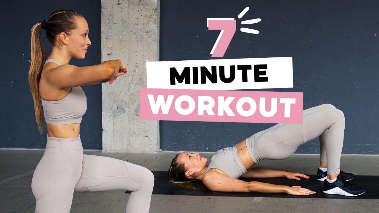 7 MIN FULL BODY HIIT WORKOUT / FOR NEW MOMS  BUSY PEOPLE / Easy, Fast  Sweaty!