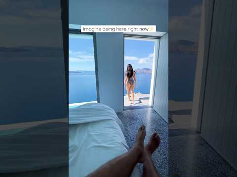 Imagine staying here! #santorini #luxury #greece #shorts
